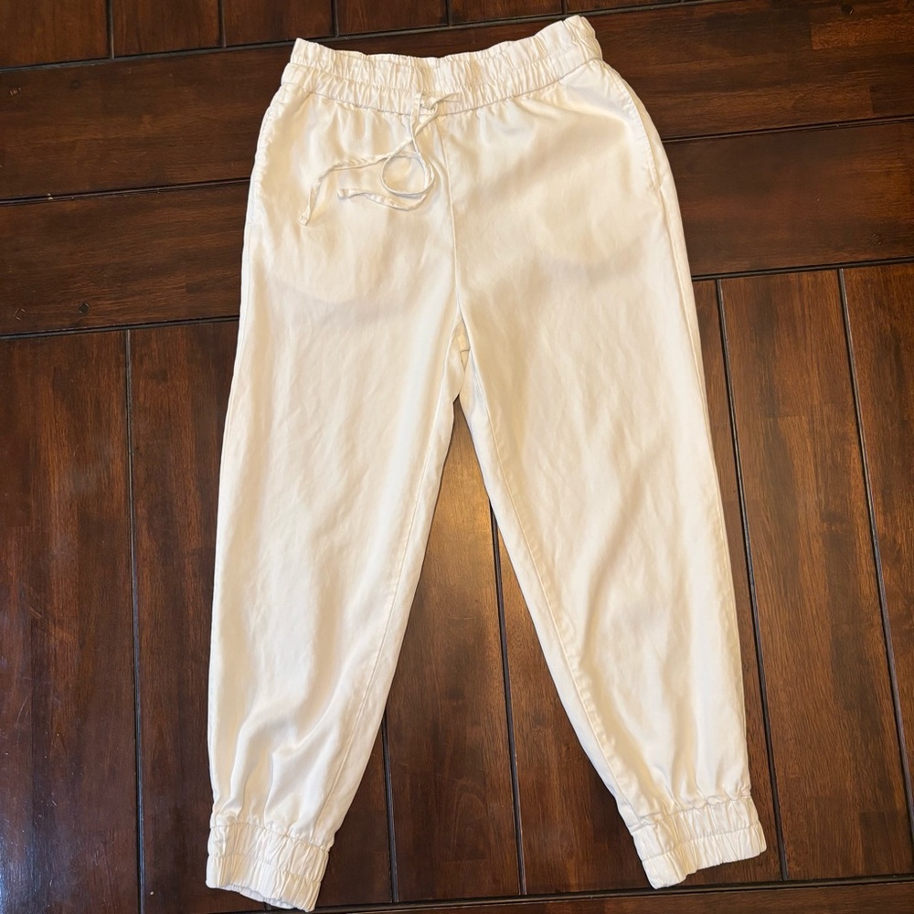 United Colors Of Benetton White Light and Airy Drawstring Jogger Pants XS